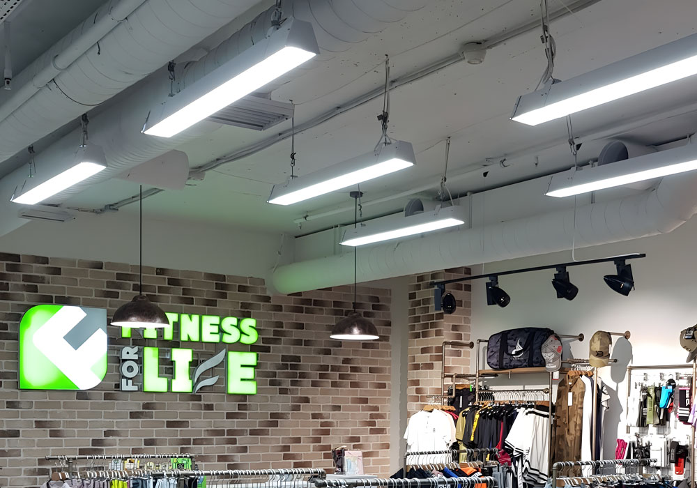 Освещение торгового зала «Fitness For Life» Освещение торгового зала «Fitness For Life»